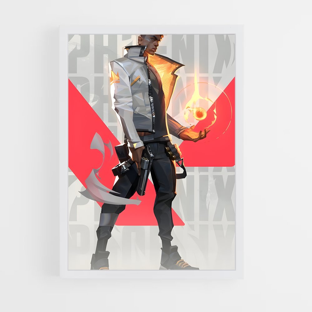 Poster Phoenix Reborn – affiche Valorant (vue 3)